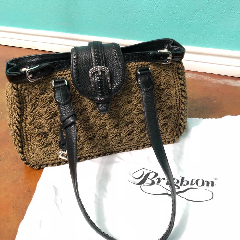 Brighton woven and leather purse